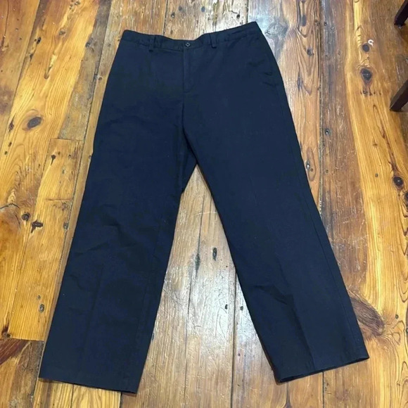 Lauren Ralph Lauren Black oversized trousers 100% cotton pants size 14 - Picture 1 of 8